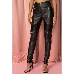 Tiger Mist Black Leather Pants